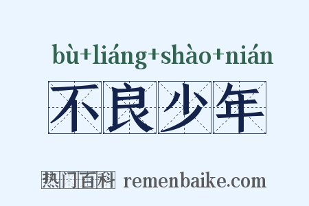 不良少年是什么意思的图片